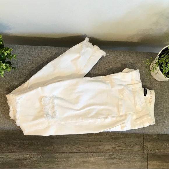 American Eagle white distressed jeans strech - Picture 10 of 14